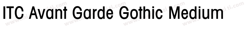 ITC Avant Garde Gothic Medium常字体转换
